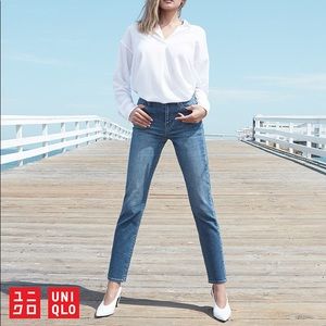 Uniqlo Blue High Rise Cigarettes Jeans
